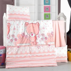 Beauty Home Σετ σεντόνια βρεφικά Art 5611 100x150 Σομόν