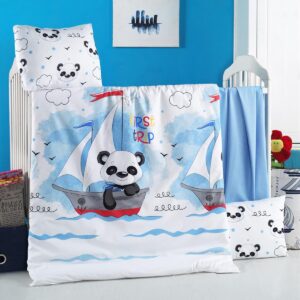 Beauty Home Σετ σεντόνια βρεφικά Art 5616 100x150 Γαλάζιο