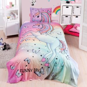 Beauty Home Σετ κουβερλί μονό Funny day Art 6226 160x240 Εμπριμέ