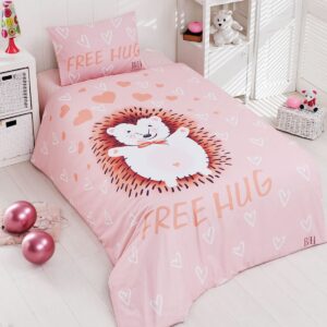 Beauty Home Σετ κουβερλί μονό Hug Art 6165 160x240 Σομόν