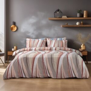 Beauty Home Ζεύγος μαξιλαροθήκες Lily Art 12086 52x72 Μπεζ,Κεραμιδί