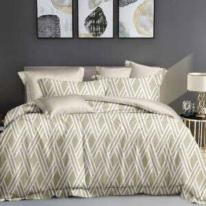 Beauty Home Σετ σεντόνια υπέρδιπλα Art 12056 Ever after 230x260 Μπεζ