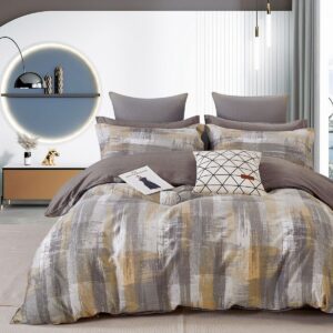 Beauty Home Σετ παπλωματοθήκη υπέρδιπλη Art 12140 Sarla 230x250 Γκρι