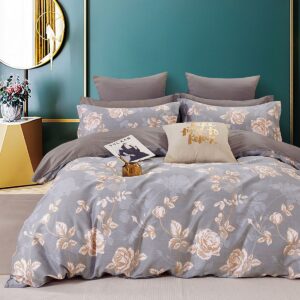 Beauty Home Σετ παπλωματοθήκη υπέρδιπλη Art 12142 Ellen 230x250 Γκρι