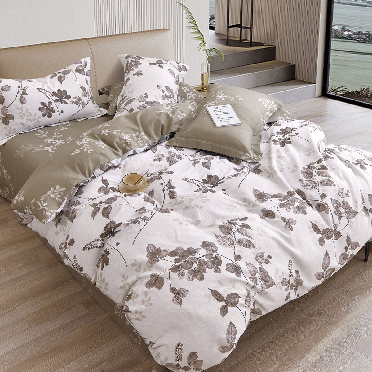 Beauty Home Σετ κουβερλί υπέρδιπλο Art 12275 Alcestis 220x240 Μόκα Beauty Home Σετ κουβερλί υπέρδιπλο Art 12275 Alcestis 220x240 Μόκα