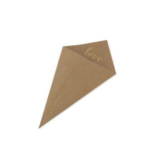 Beauty Home ΧΑΡΤΙΝΑ ΚΩΝΑΚΙΑ LOVE ΚΡΑΦΤ 10 ΤΜΧ 20 x 11 cm