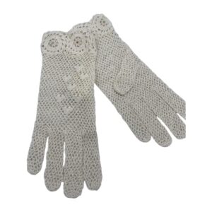 ΓΑΝΤΙΑ ΝΥΦΙΚΑ ΕΚΡΟΥ ΔΙΧΤΥΩΤΑ ΜΕ ΣΧΕΔΙΟ ΣΤΟ ΤΕΛΕΙΩΜΑ 22 ΕΚΑΤΟΣΤΑ