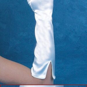 ΓΑΝΤΙΑ ΝΥΦΙΚΑ ΕΚΡΟΥ ΣΑΤΕΝ ΜΕ ΚΟΨΙΜΟ ΣΤΟ ΤΕΛΕΙΩΜΑ GUANTO ARTIGIANALE 38 ΕΚΑΤΟΣΤΑ