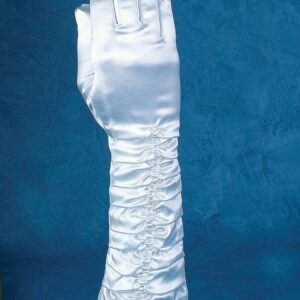 ΓΑΝΤΙΑ ΝΥΦΙΚΑ ΕΚΡΟΥ ΣΑΤΕΝ ΜΕ ΣΟΥΡΑ GUANTO ARTIGIANALE 38 ΕΚΑΤΟΣΤΑ