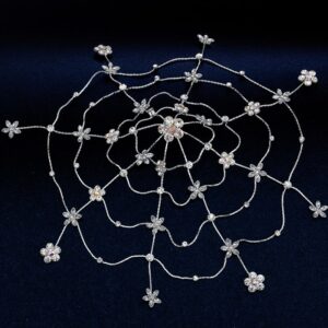 ΚΟΥΑΦ ΓΙΑ ΤΑ ΜΑΛΛΙΑ ΤΗΣ ΝΥΦΗΣ ΜΕ ΛΟΥΛΟΥΔΙΑ ΚΑΙ STRASS 20cm