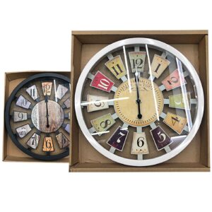 Ρολόι Τοίχου Τρισδιάστατο Φόντο ø30x4cm Homie 321873