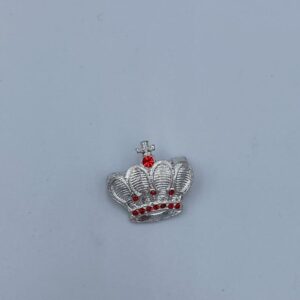 ΔΙΑΚΟΣΜΗΤΙΚΑ  ΠΑΡΑΜΑΝΑ ΚΟΡΩΝΑ ΑΣΗΜΙ ΜΕ ΚΟΚΚΙΝΕΣ ΠΕΤΡΕΣ Κ.Π.Τ60 2CM ΥΨΟΣ