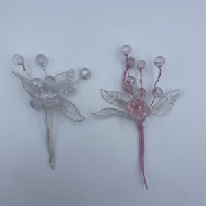 ΔΙΑΚΟΣΜΗΤΙΚΑ ΜΠΟΥΚΕΤΟ ΛΕΥΚΑ ΚΑΙ ΡΟΖ ΛΟΥΛΟΥΔΙΑ ΑΠΟ ΑΚΡΥΛΙΚΟ 12CM ΥΨΟΣ