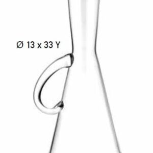 ΓΥΑΛΙΝΗ ΚΑΡΑΦΑ ΜΕ ΧΕΡΟΥΛΙ Φ13Χ33Υ