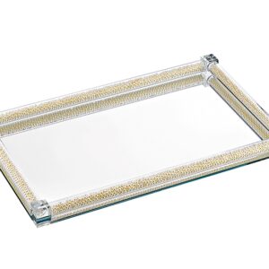 ΔΙΣΚΟΣ ΚΡΥΣΤΑΛΛΙΝΟΣ ΜΕ ΚΑΘΡΕΦΤΗ ΚΑΙ ΠΕΡΛΕΣ 37x23cm