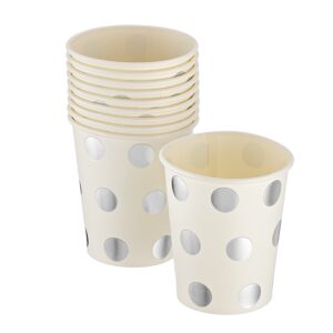 ΠΟΤΗΡΙΑ ΧΑΡΤΙΝΑ ΛΕΥΚΑ ΜΕ ΑΣΗΜΙ ΠΟΥΑ ΣΕΤ 10 ΤΕΜΑΧΙΩΝ Φ7x8cm