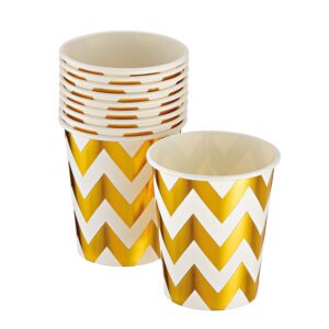 ΠΟΤΗΡΙΑ ΧΑΡΤΙΝΑ ΛΕΥΚΑ-ΧΡΥΣΑ ΣΕΤ 10 ΤΕΜΑΧΙΩΝ Φ7x8cm