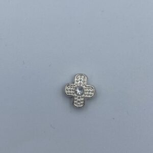 ΜΑΡΤΥΡΙΚΑ ΣΤΑΥΡΟΣ ΣΑΓΡΕ ΜΕ STRASS ΚΑΙ ΤΡΥΠΕΣ ΑΠΟ ΔΥΟ ΜΕΡΙΕΣ 1.3CM ΥΨΟΣ