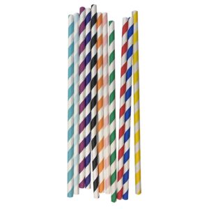 Καλαμάκια Χάρτινα Ριγέ 10τεμ 20cm Homie 3765