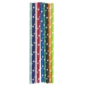 Καλαμάκια Χάρτινα 10τεμ Αστέρια 20cm Homie 3766