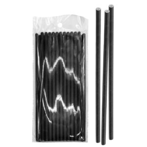 Καλαμάκια Χάρτινα Μαύρα πακ=25 τεμ 20x0