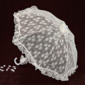 ΝΥΦΙΚΗ ΟΜΠΡΕΛΑ ΛΕΥΚΗ ΜΕ ΔΑΝΤΕΛΑ Φ81