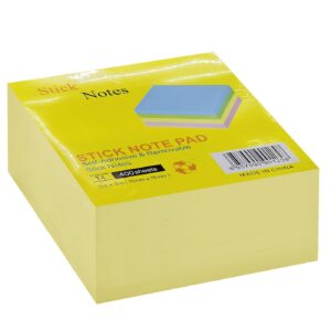 Χαρτάκια Αυτοκόλλητα Κύβου Κίτρινα πακ=400φ 7