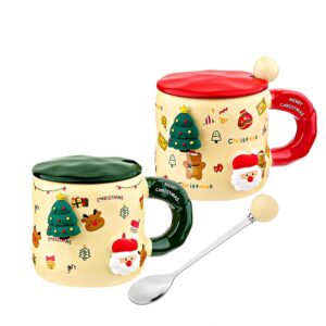 ΚΕΡΑΜΙΚΗ ΧΡΙΣΤΟΥΓΕΝΝΙΑΤΙΚΗ ΚΟΥΠΑ 2 ΧΡΩΜΑΤΩΝ ΜΕ ΚΑΠΑΚΙ ΚΑΙ ΚΟΥΤΑΛΑΚΙ Φ9.5x11cm