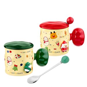 ΚΕΡΑΜΙΚΗ ΧΡΙΣΤΟΥΓΕΝΝΙΑΤΙΚΗ ΚΟΥΠΑ 2 ΧΡΩΜΑΤΩΝ ΜΕ ΚΑΠΑΚΙ ΚΑΙ ΚΟΥΤΑΛΙ Φ8.5x11cm