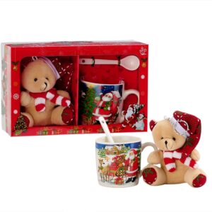 ΚΕΡΑΜΙΚΗ ΧΡΙΣΤΟΥΓΕΝΝΙΑΤΙΚΗ ΚΟΥΠΑ 2 ΣΧΕΔΙΩΝ ΜΕ ΑΡΚΟΥΔΑΚΙ-ΜΠΡΕΛΟΚ & ΚΟΥΤΑΛΙ ΣΕ ΣΥΣΚΕΥΑΣΙΑ ΔΩΡΟΥ Φ7x7.5