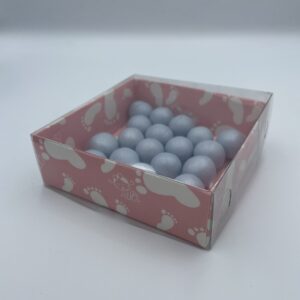 ΜΠΟΜΠΟΝΙΕΡΑ ΧΑΡΤΙΝΟ ΚΟΥΤΙ ΡΟΖ BABY ΜΕ PVC ΚΑΠΑΚΙ ΔΙΑΦΑΝΟ 9Χ9Χ3Υ