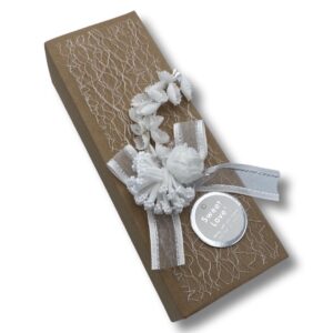 ΜΠΟΜΠΟΝΙΕΡΑ ΚΡΑΦΤ ΚΟΥΤΑΚΙ ΣΥΡΤΑΡΩΤΟ ΜΕ ΤΟΥΛΟΔΑΝΤΕΛΑ ΚΑΙ ΛΟΥΛΟΥΔΙ ΛΕΥΚΟ 17Χ6Χ4