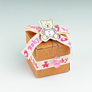 ΜΠΟΜΠΟΝΙΕΡΑ ΧΑΡΤΙΝΟ ΚΟΥΤΑΚΙ BABY GIRL ΡΟΖ 5Χ5Χ5Υ