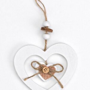 ΞΥΛΙΝΗ ΜΠΟΜΠΟΝΙΕΡΑ ΚΑΡΔΙΑ ΛΕΥΚΗ 10Χ9 ΣΥ=17