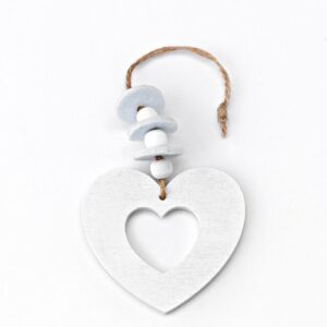 ΞΥΛΙΝΗ ΜΠΟΜΠΟΝΙΕΡΑ ΚΑΡΔΙΑ ΛΕΥΚΗ ΧΑΝΤΡΕΣ 8Χ7 ΣΥ=20