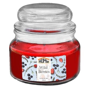 Κερί Wild Berries σε Βάζο με Καπάκι Μεσαίο 35h