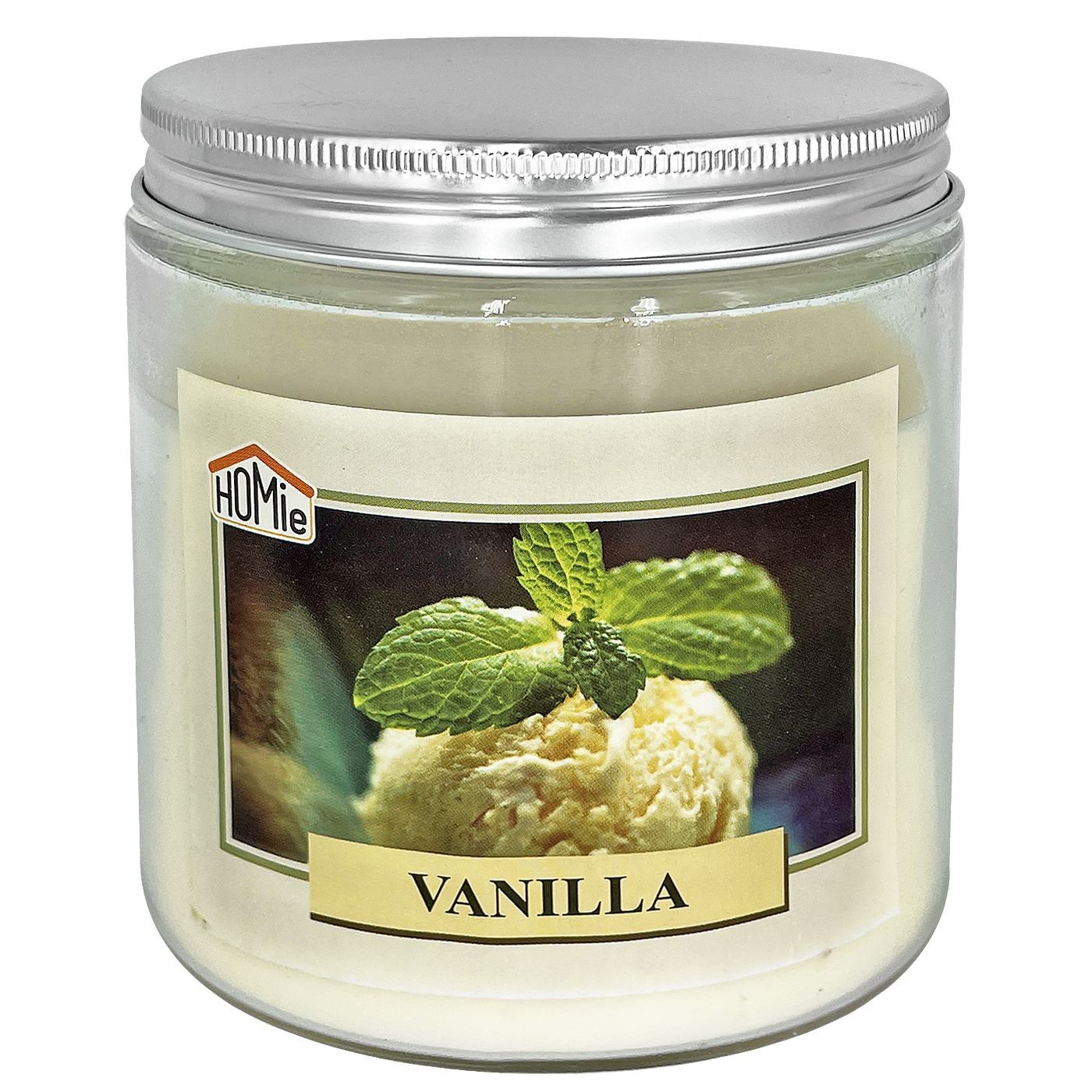 Κερί Βανίλια σε Βάζο Γυάλινο με Καπάκι 10x9,5cm, 545g, Gross, 280g net Homie 57503 Κερί Βανίλια σε Βάζο Γυάλινο με Καπάκι 10x9
