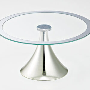 ΤΟΥΡΤΙΕΡΑ ΣΤΡΟΓΓΥΛΗ ΜΕ ΜΕΤΑΛΛΙΚΗ ΑΣΗΜΙ ΒΑΣΗ Φ30Χ16Υ