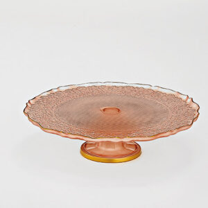 ΤΟΥΡΤΙΕΡΑ ΡΟΖ ΜΕ ΧΡΥΣΕΣ ΛΕΠΤΟΜΕΡΕΙΕΣ Φ29Χ8Υ