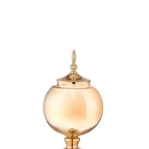 ΓΥΑΛΙΝΗ ΧΡΥΣΗ ΦΟΝΤΑΝΙΕΡΑ ΜΕ ΚΑΠΑΚΙ Φ20x36cm