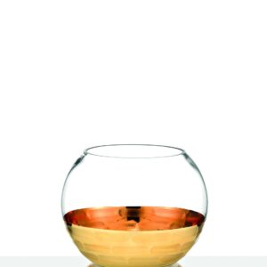 ΓΥΑΛΙΝΟ ΒΑΖΟ ΜΕ ΧΡΥΣΕΣ ΛΕΠΤΟΜΕΡΕΙΕΣ Φ20Χ15Υ