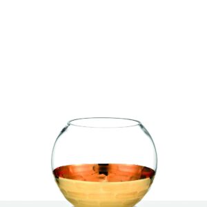 ΓΥΑΛΙΝΟ ΒΑΖΟ ΜΕ ΧΡΥΣΕΣ ΛΕΠΤΟΜΕΡΕΙΕΣ Φ18Χ13Υ