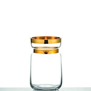 ΓΥΑΛΙΝΟ ΒΑΖΟ ΜΕ ΧΡΥΣΕΣ ΛΕΠΤΟΜΕΡΕΙΕΣ Φ13Χ20Υ