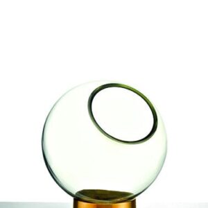 ΓΥΑΛΙΝΟ ΒΑΖΟ ΜΕ ΧΡΥΣΗ ΒΑΣΗ Φ20Χ19Υ