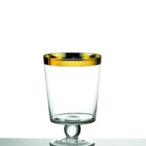 ΓΥΑΛΙΝΟ ΒΑΖΟ ΜΕ ΧΡΥΣΗ ΛΕΠΤΟΜΕΡΕΙΑ Φ12Χ18Υ