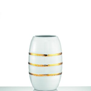 ΒΑΖΟ ΛΕΥΚΟ ΠΟΡΣΕΛΑΝΙΝΟ ΜΕ ΧΡΥΣΕΣ ΡΙΓΕΣ Φ16Χ25Υ