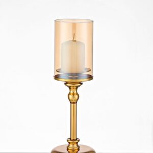 ΧΡΥΣΟ ΚΗΡΟΠΗΓΙΟ ΑΠΟ ΜΕΤΑΛΛΟ & ΓΥΑΛΙ Φ12X36CM