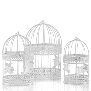 ΚΛΟΥΒΙΑ ΜΕΤΑΛΛΙΚΑ ΛΕΥΚΑ ΣΕΤ 3 ΤΕΜΑΧΙΩΝ Φ21x32 Φ17x27 Φ14x25cm