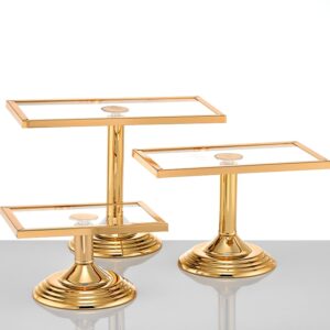 ΤΟΥΡΤΙΕΡΕΣ ΜΕΤΑΛΛΙΚΕΣ ΧΡΥΣΕΣ ΣΕΤ 3 ΤΕΜΑΧΙΩΝ 30x14x21 25x14x16 20x14x11cm