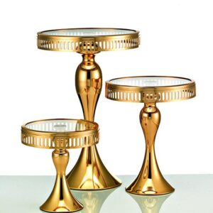 ΤΟΥΡΤΙΕΡΕΣ ΜΕΤΑΛΛΙΚΕΣ ΧΡΥΣΕΣ  ΣΕΤ 3 ΤΜΧ Φ27x40 Φ23x28 Φ19x20cm